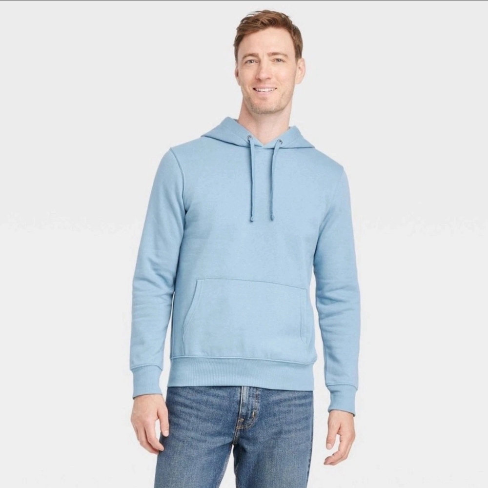 Goodfellow & Co Light Blue Hoodie Mens Size L NWT